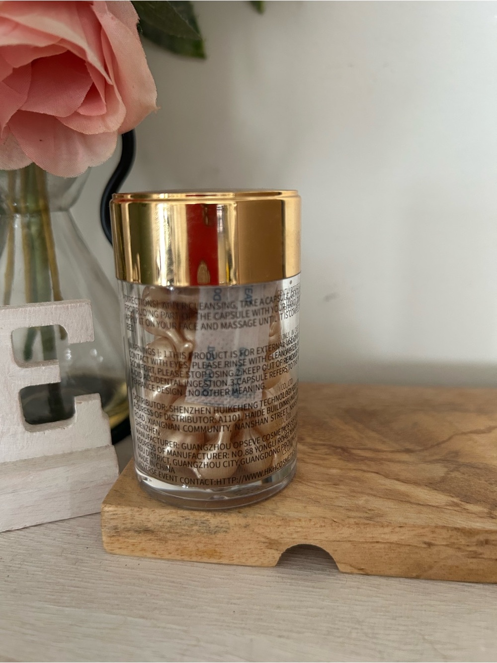 Gold Accent Decorative Jar with Clear Body - Home Accents